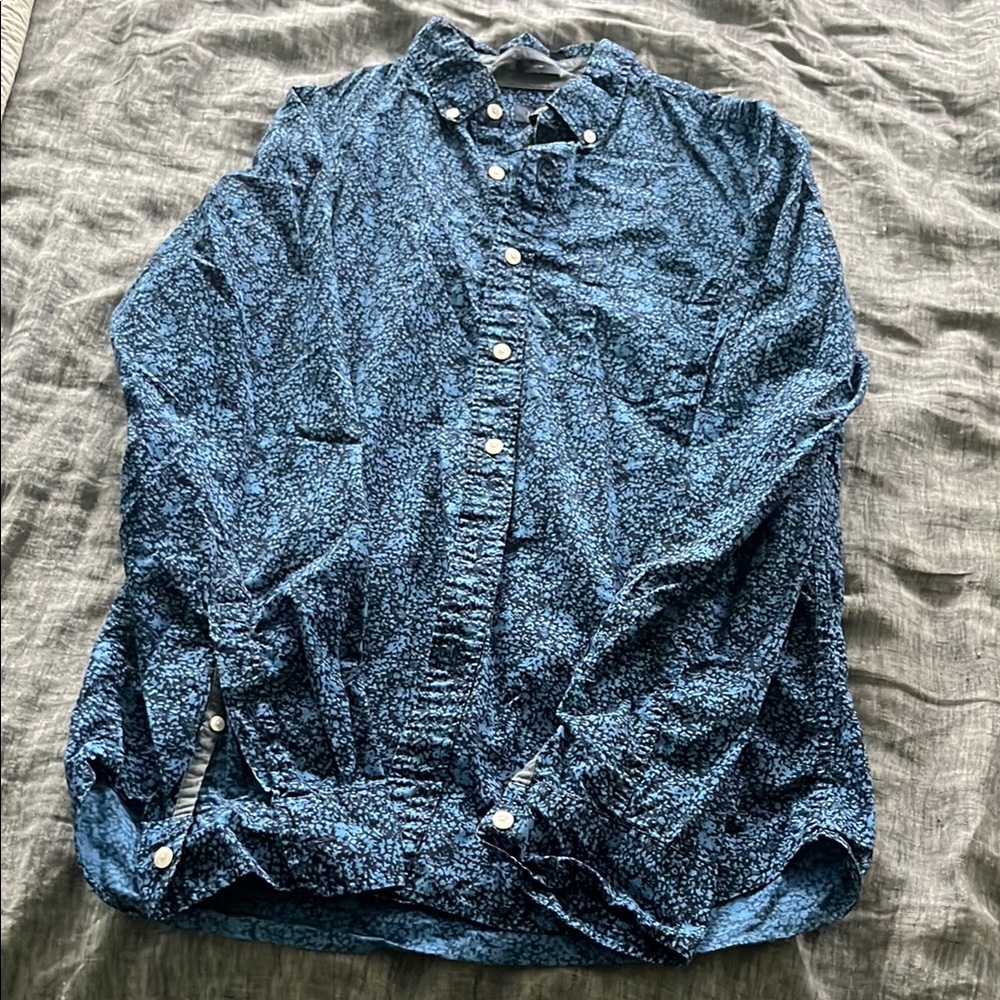 Blue Button-Up Shirt